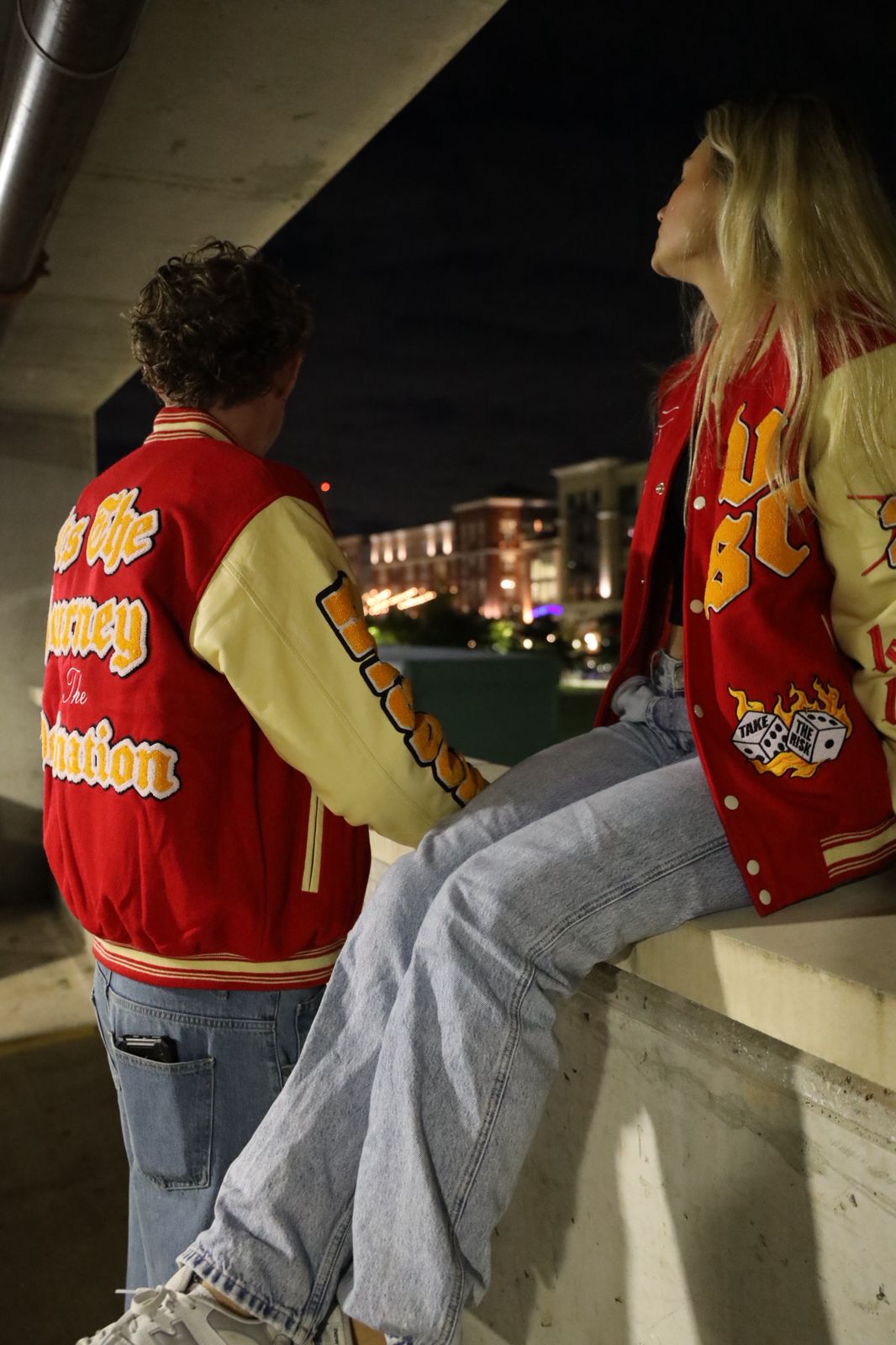 Journey Over Destination Varsity Jacket (Premade)